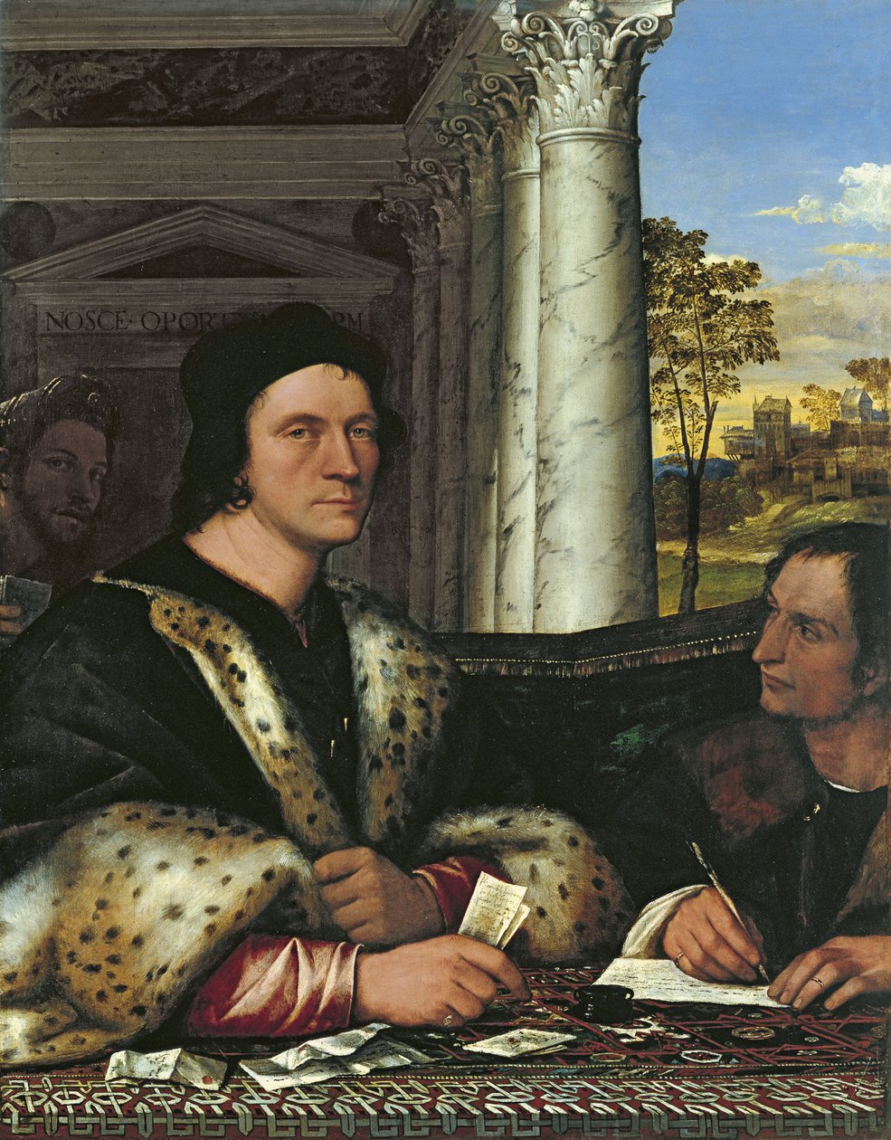 Retrato de Ferry Carondelet 1473-1528, con su secretario de Sebastiano del Piombo