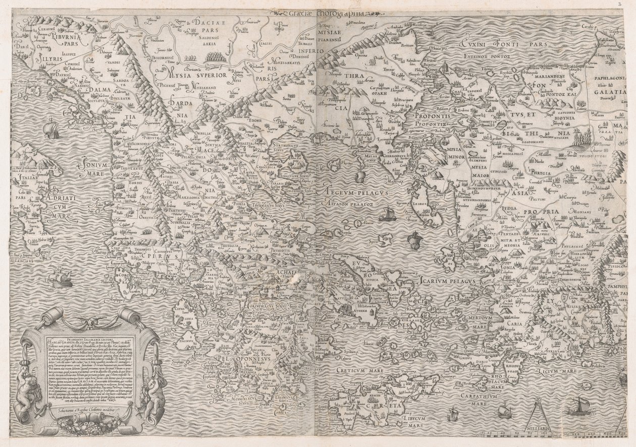 Speculum Romanae Magnificentiae: Mapa de Grecia, mediados del siglo XVI de Sebastiano di Re
