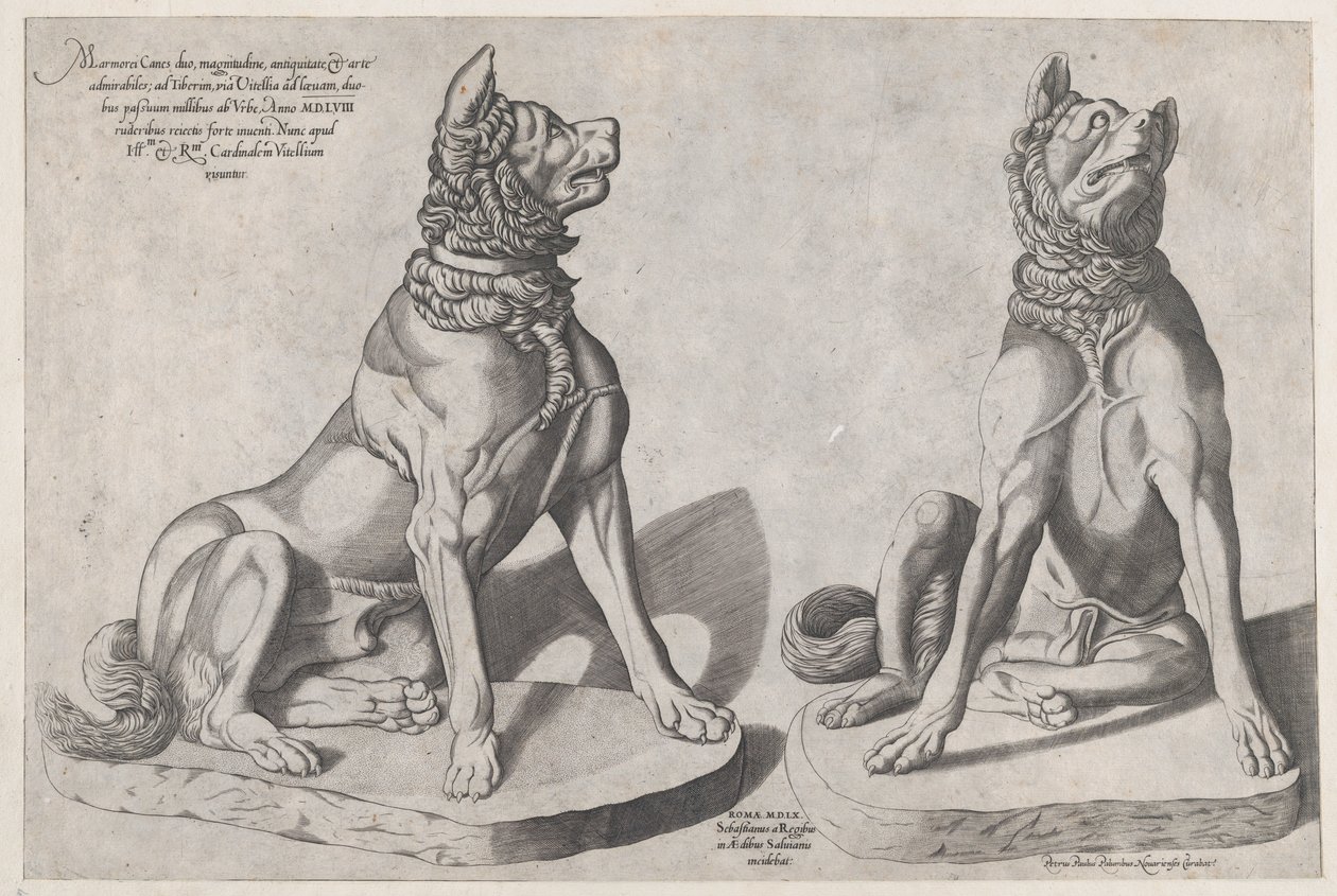 Speculum Romanae Magnificentiae: Dos perros, 1558 de Sebastiano di Re