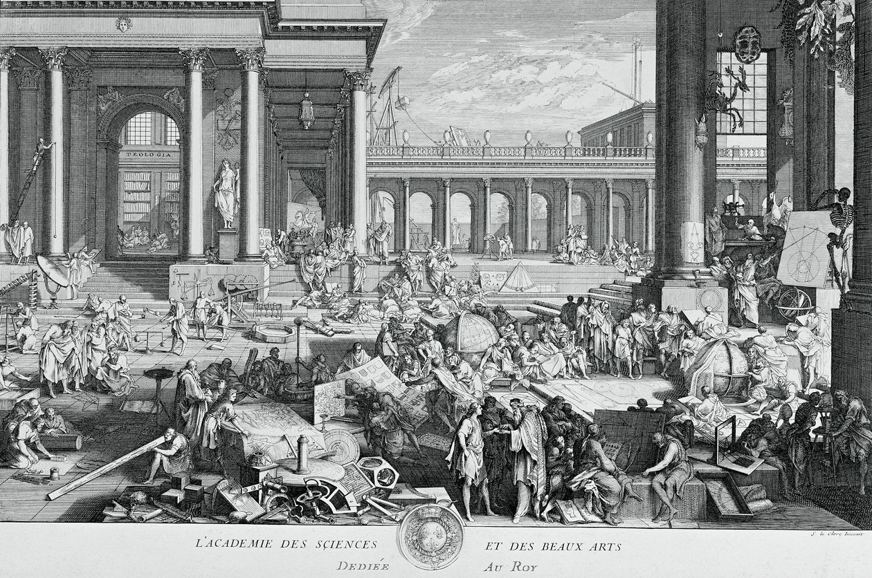 La Academia de Ciencias y Bellas Artes de Sebastien I Le Clerc
