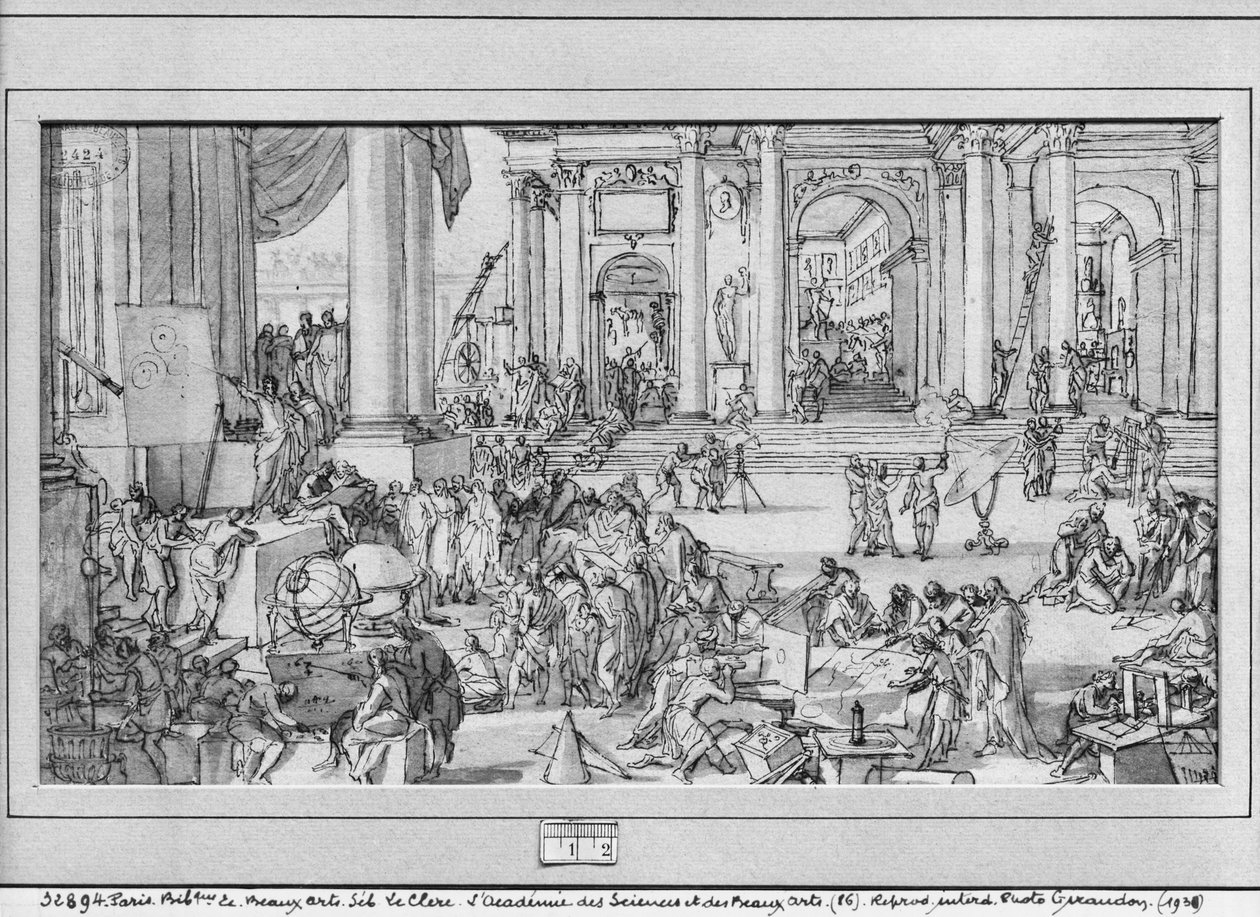 La Academia de Ciencias y Bellas Artes de Sebastien I Le Clerc