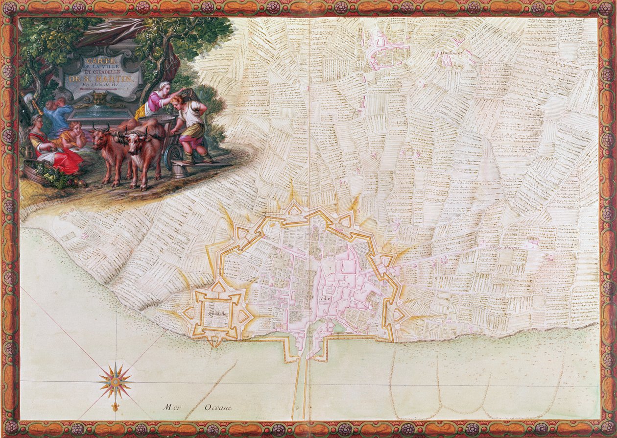Ms. 988, Tomo 3, fol. 39 Mapa de la ciudadela de Saint-Martin, Ile de Ré, del 