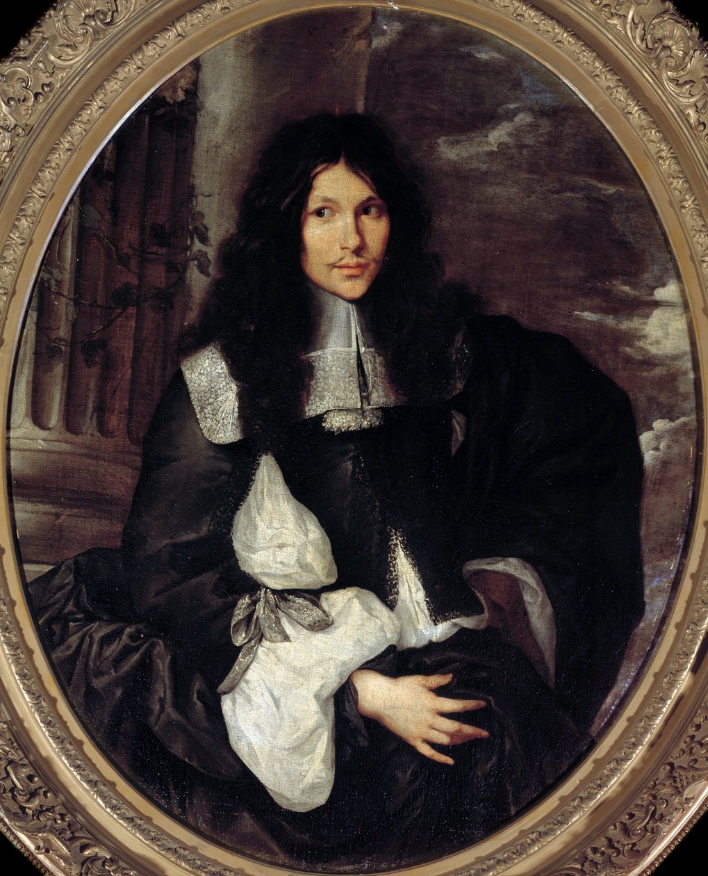 Retrato de un hombre (presumiblemente Jean Fouquet). Pintura anónima de la escuela de Sébastien Bourdon (1616-1671) de Sebastien (school of) Bourdon