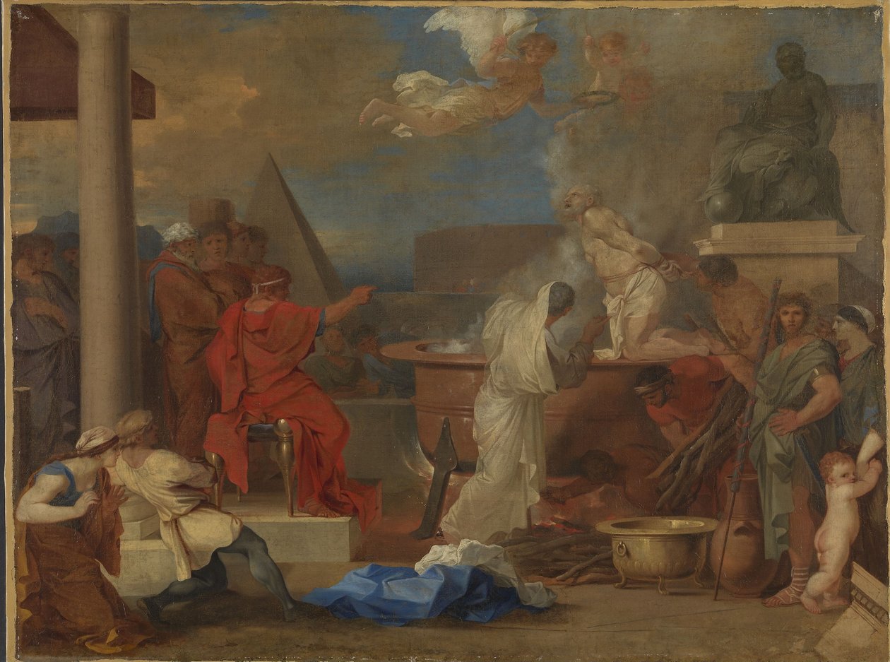 El martirio del apóstol Juan de Sébastien Bourdon