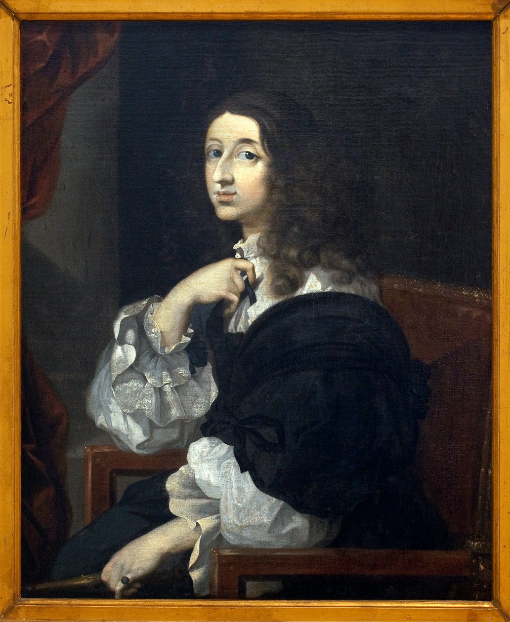 Retrato de la Reina Cristina de Suecia (Kristina Vasa de Sébastien Bourdon