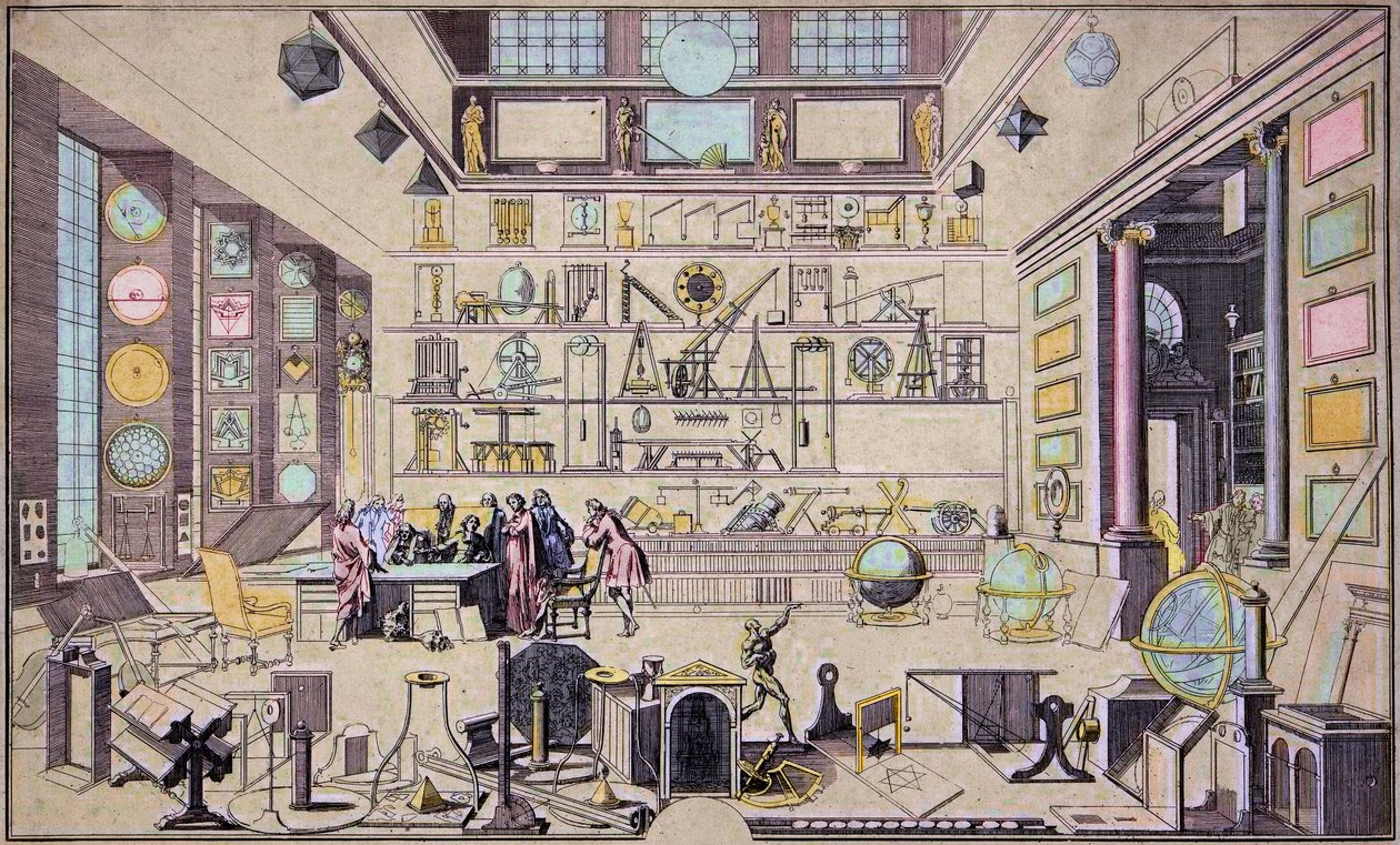 Un estudio de geometría, después de Sebastien Le Clerc de Sebastien I Le Clerc