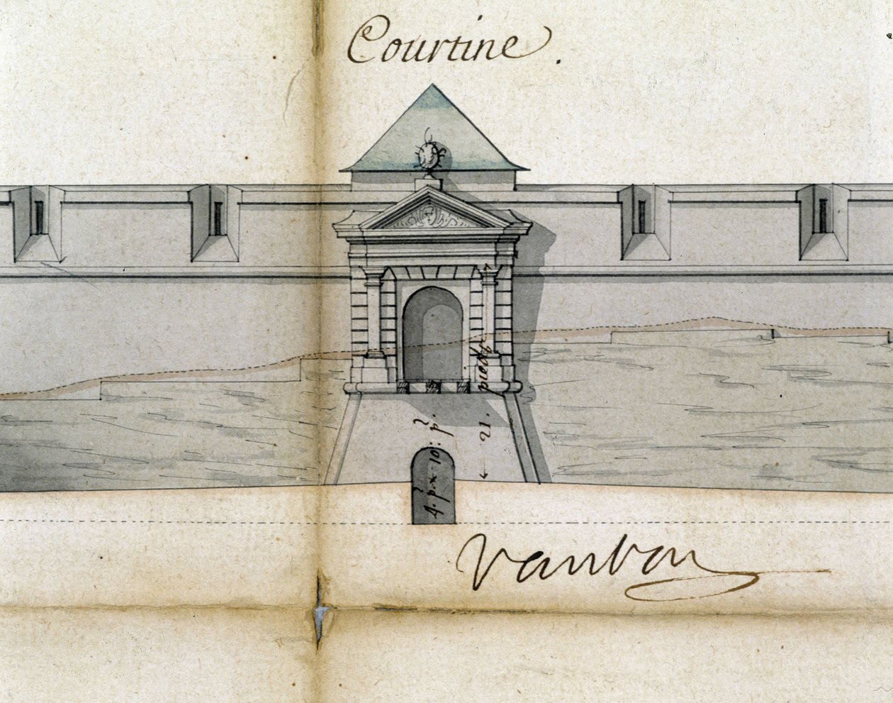 Fortificaciones Courtine por Vauban de Sebastien Le Prestre de Vauban