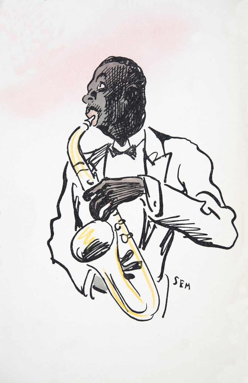 Saxofonista, de White Bottoms, pub. 1927 de Sem