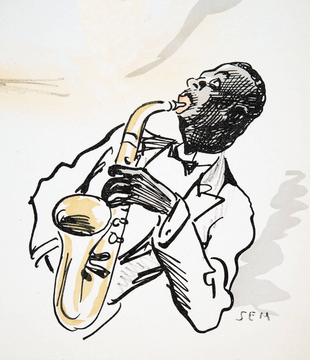 Saxofonista, de White Bottoms, pub. 1927 de Sem