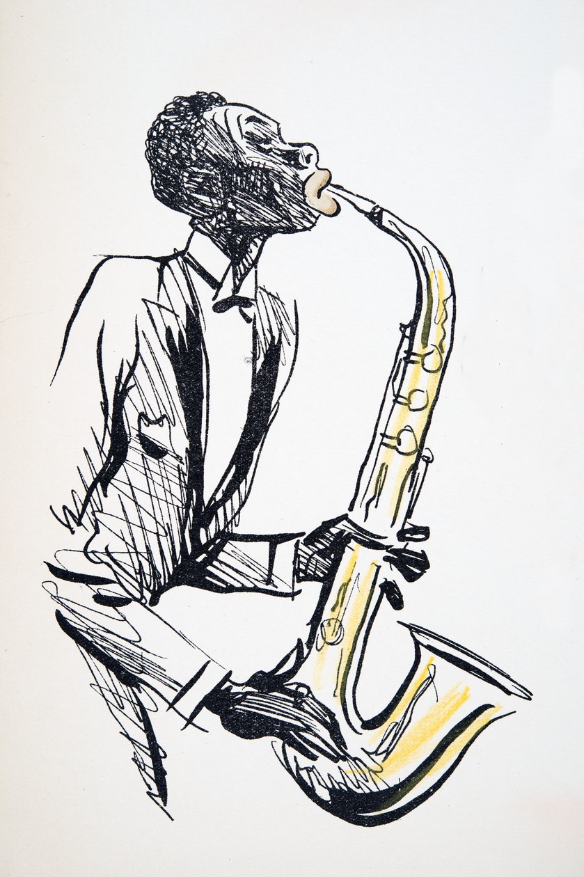 Saxofonista, de White Bottoms, pub. 1927 de Sem