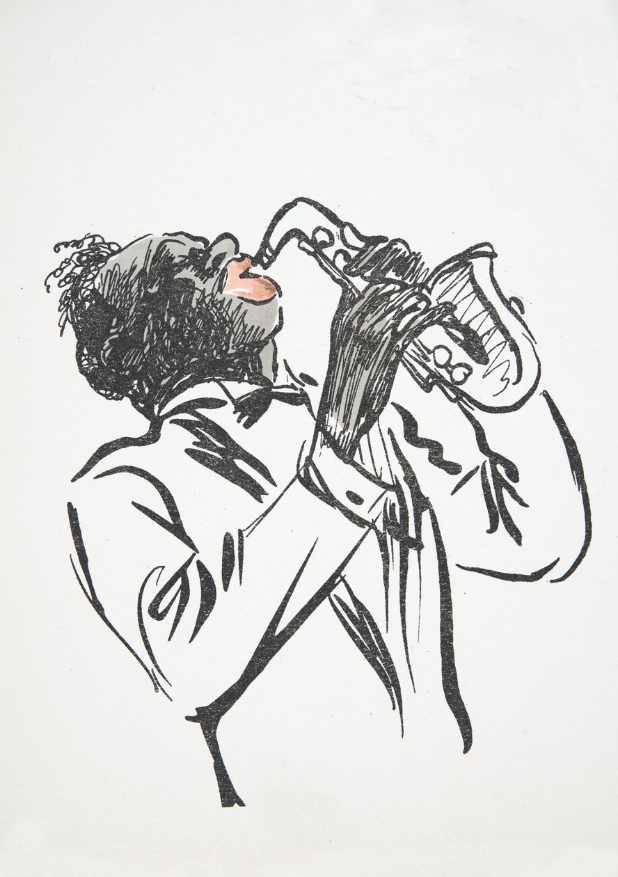 Saxofonista, de White Bottoms, pub. 1927 de Sem