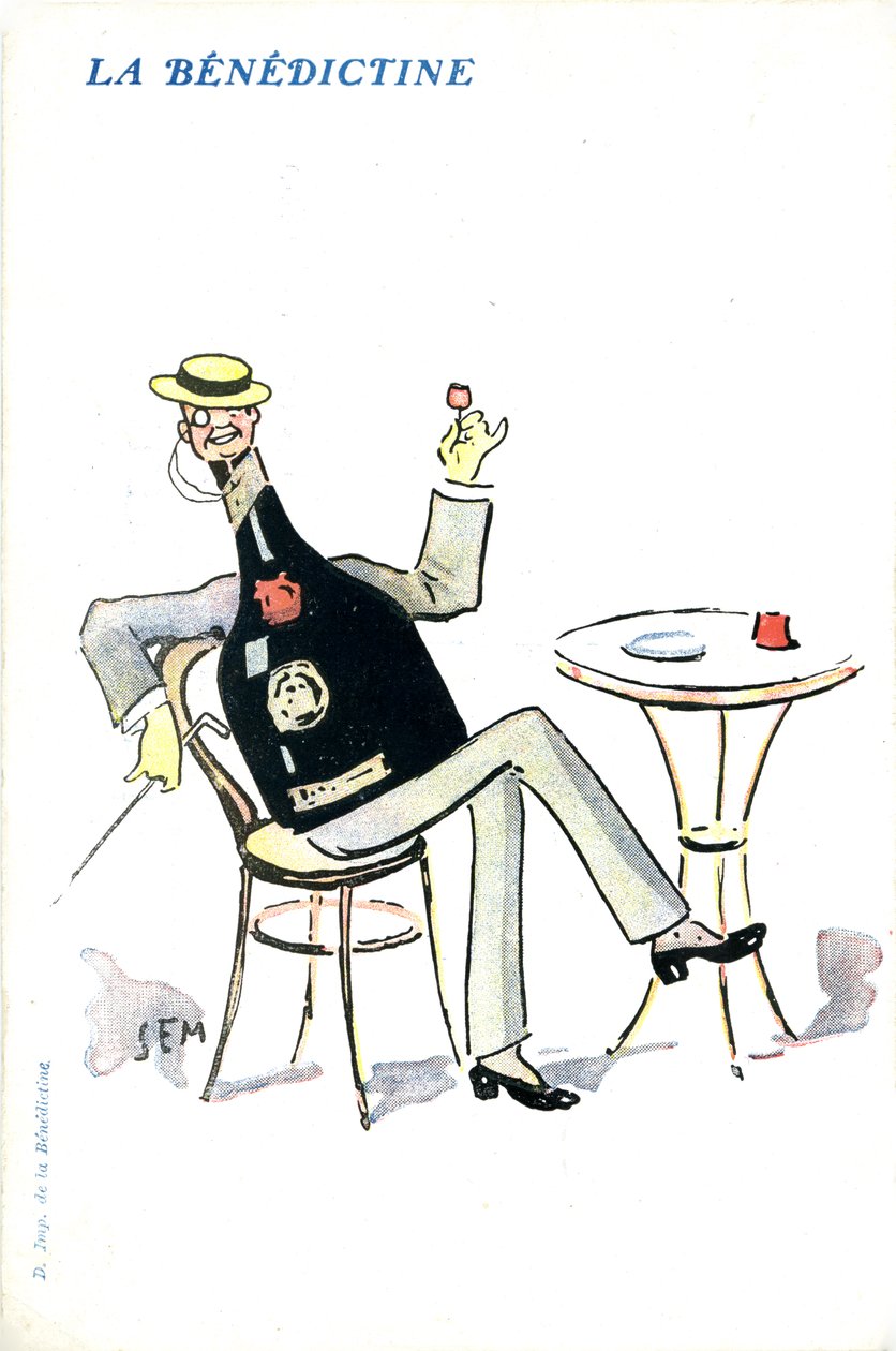 Anuncio francés de licor Bénédictine de Sem