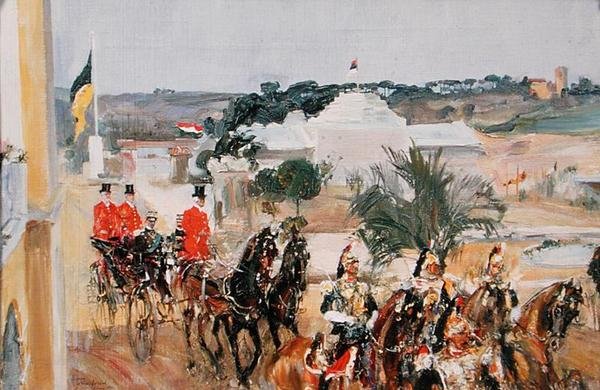 Vittorio Emanuele III (1869-1947) en la Exposición Mundial, 1911 de Semen Gavriilovich Nikiforov