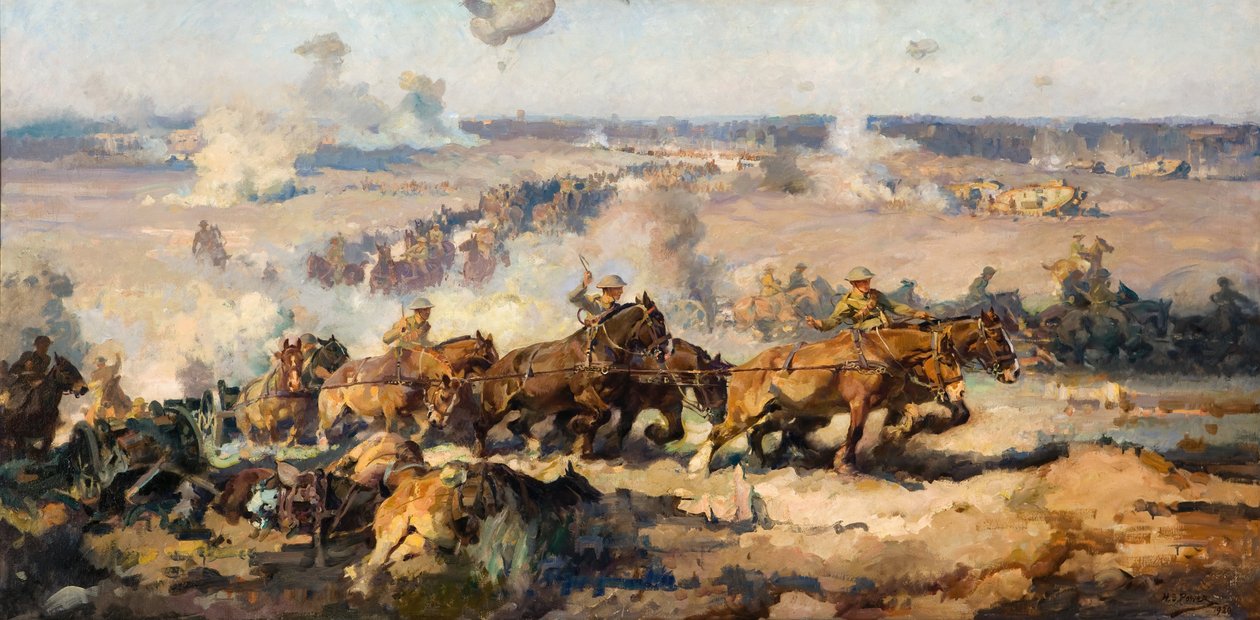 La batalla antes de Villers-Bretonneux, 8 de agosto de 1918 de Septimus Power