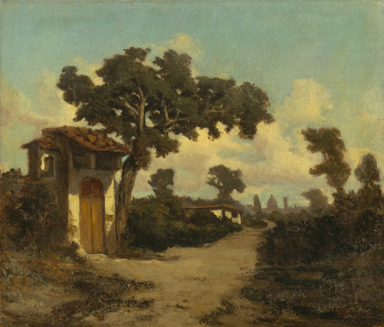 Alrededores de Florencia, de Serafino De Tivoli (1825-1892), óleo sobre lienzo, 31x37 cm de Serafino de Tivoli
