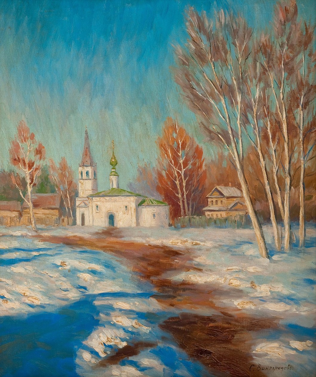 Paisaje de primavera de Sergei Arsenevich Vinogradov