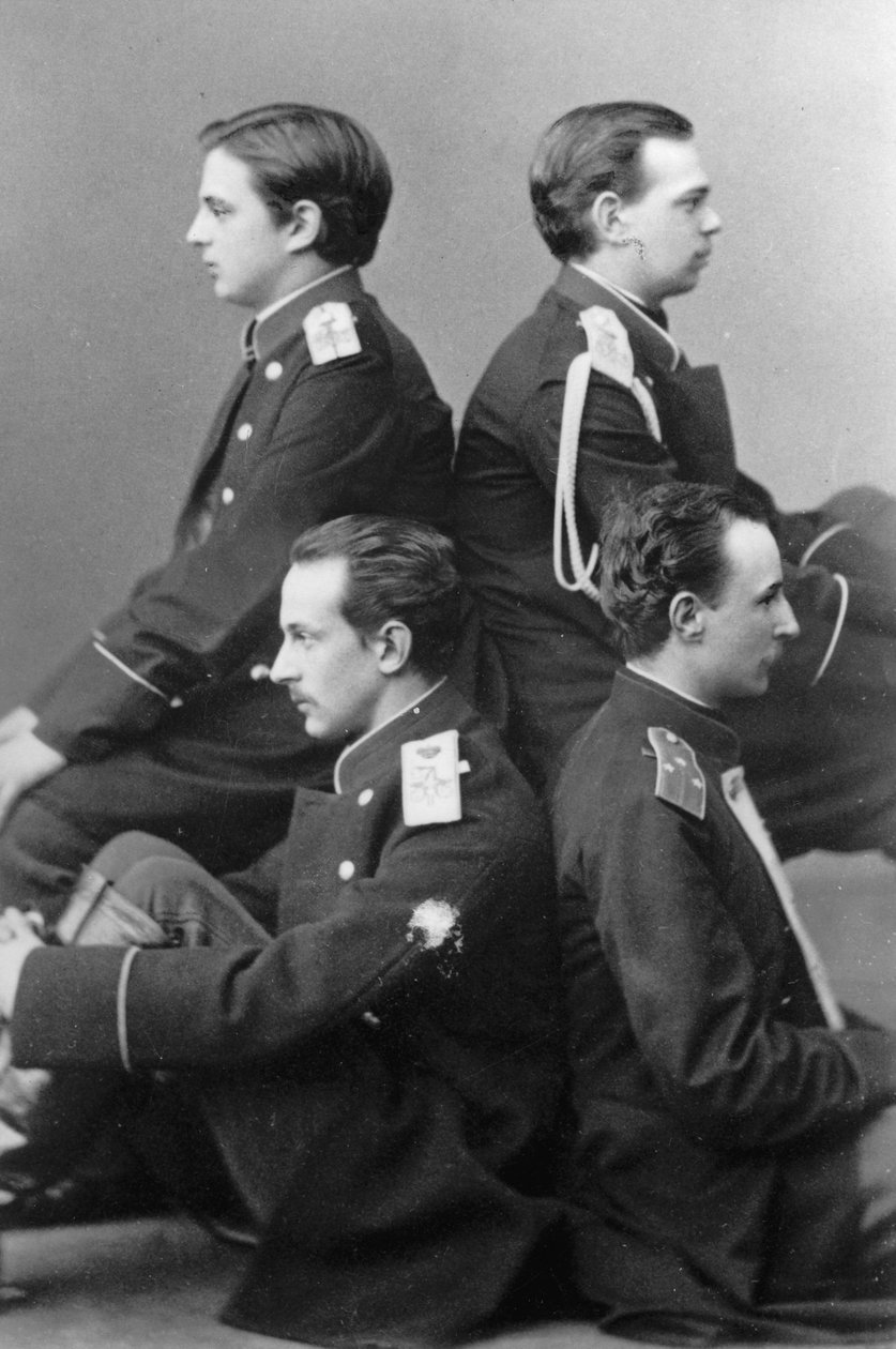 Grandes Duques Alexander Alexandrovich y Vladimir Alexandrovich de Rusia, c. 1870-c. 1875 de Sergei Lvovich Levitsky