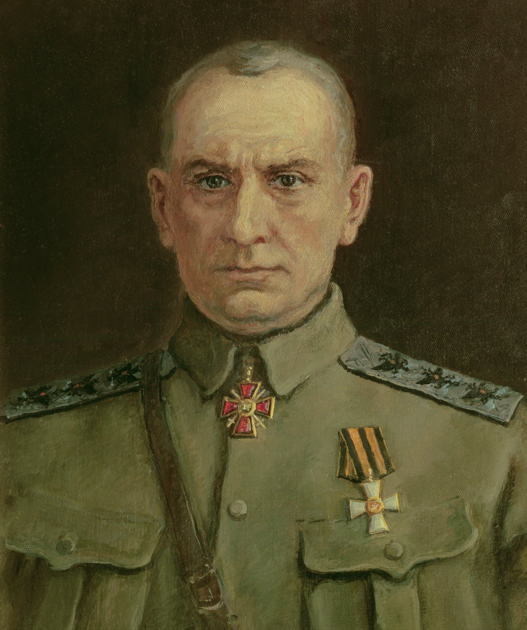 Gobernante supremo y almirante ruso A. Kolchak (1874-1920) (óleo sobre lienzo) de Sergei Varlenovich Pen