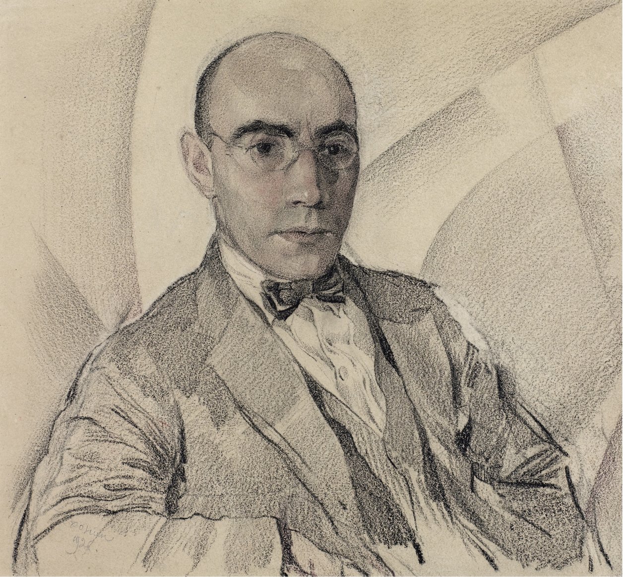Retrato del artista y el fotógrafo Miron Sherling 1880-1958 de Sergei Vasilevich Chekhonin