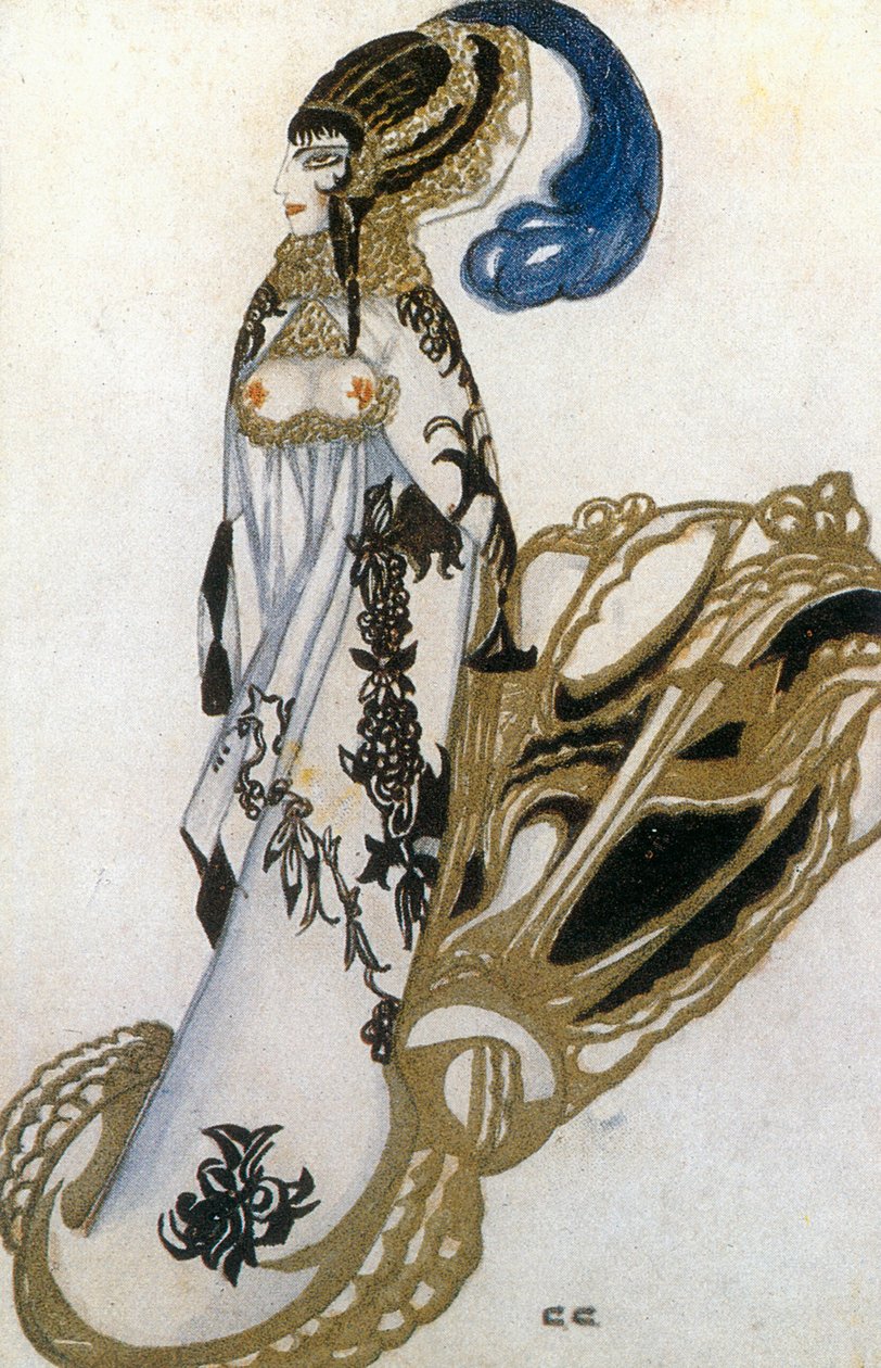 Boceto de vestuario para Salomé del ballet La ... (acuarela sobre papel) de Sergei Yurevich Sudeikin