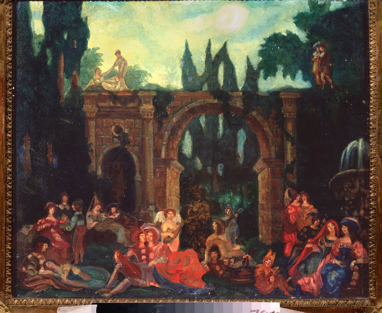 Decorado preparatorio para la obra 