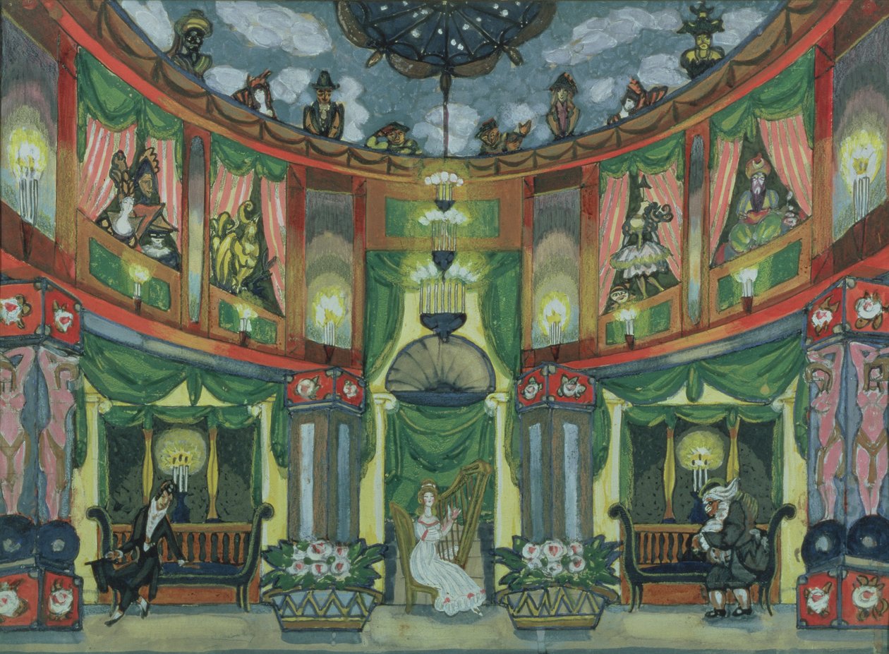 Boceto para los "Cuentos de Hoffmann" de Jacques Offenbach de Sergei Yurevich Sudeikin