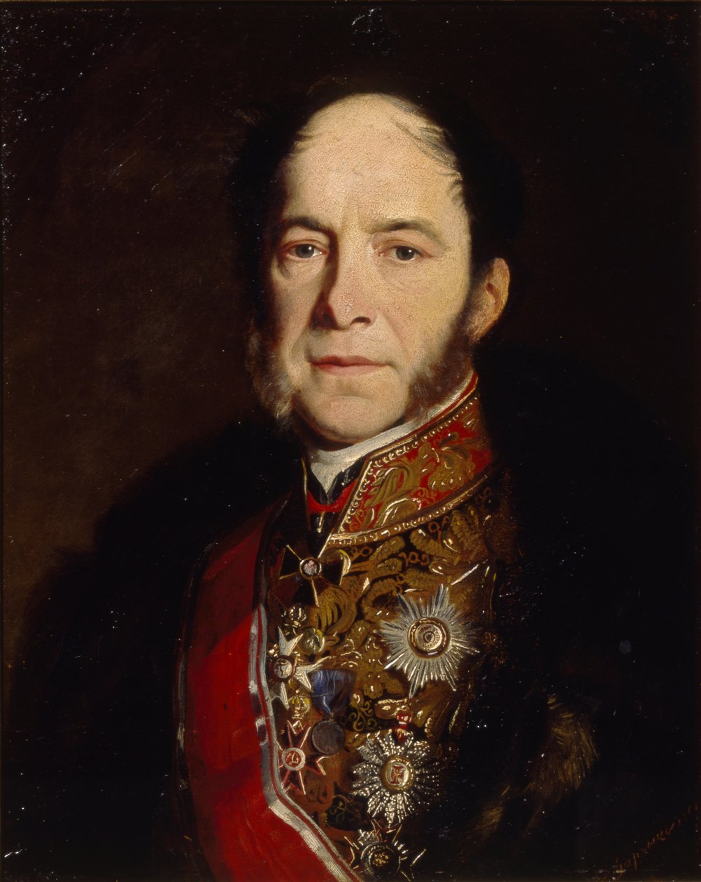 Retrato del almirante general Kondrati Kondratievich Stoffregen 1817-1873, 1867 de Sergey Konstantinovich Zaryanko