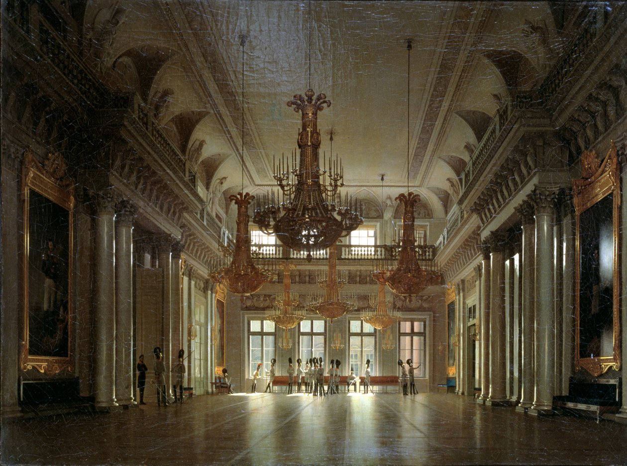 El Salón del Mariscal de Campo en el Palacio de Invierno de Sergey Konstantinovich Zaryanko