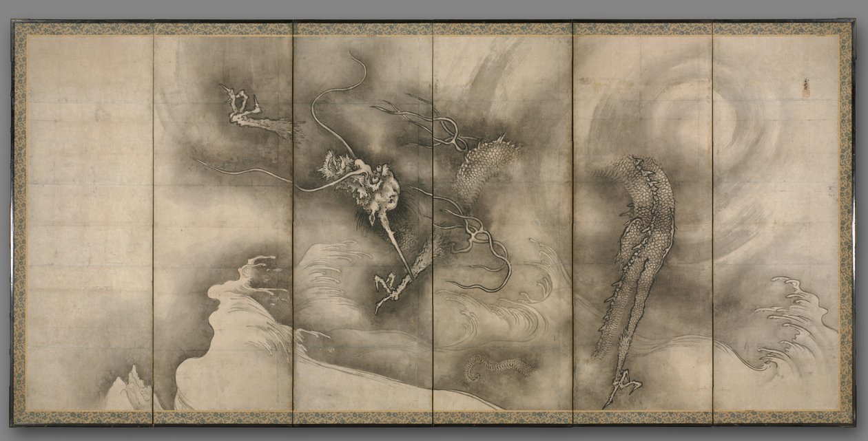 Dragón y Tigre, 1500s de Sesson Shkei