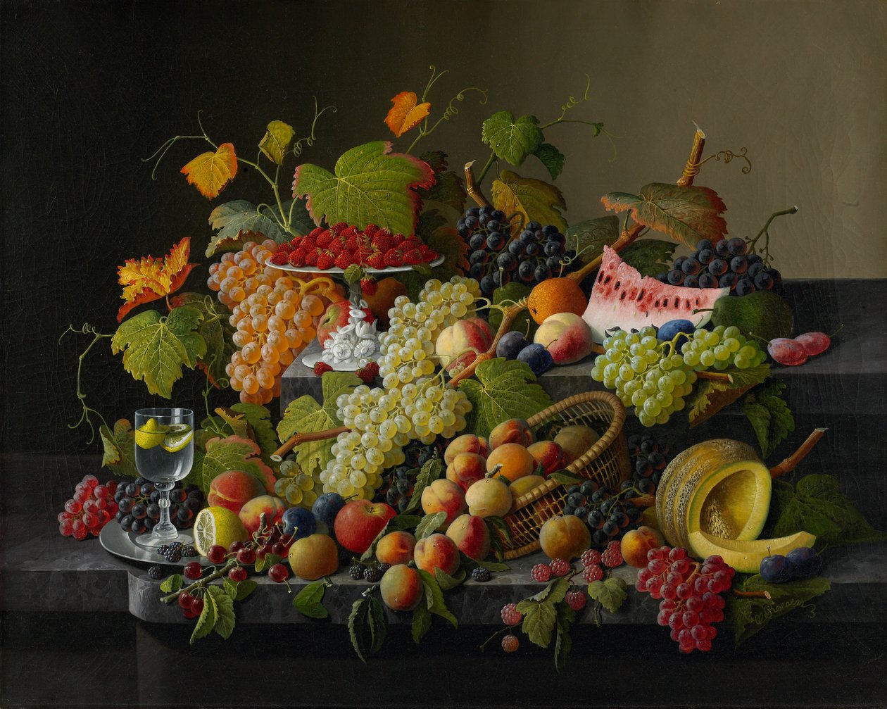 Fruta abundante, 1858 de Severin Roesen