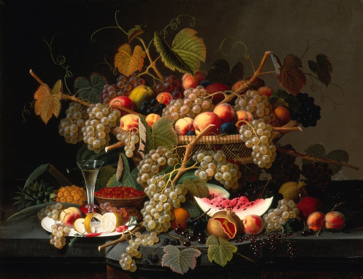 Naturaleza muerta con frutas de Severin Roesen