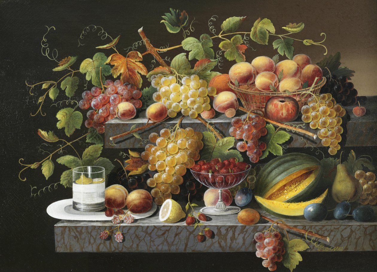 Naturaleza muerta de frutas de Severin Roesen
