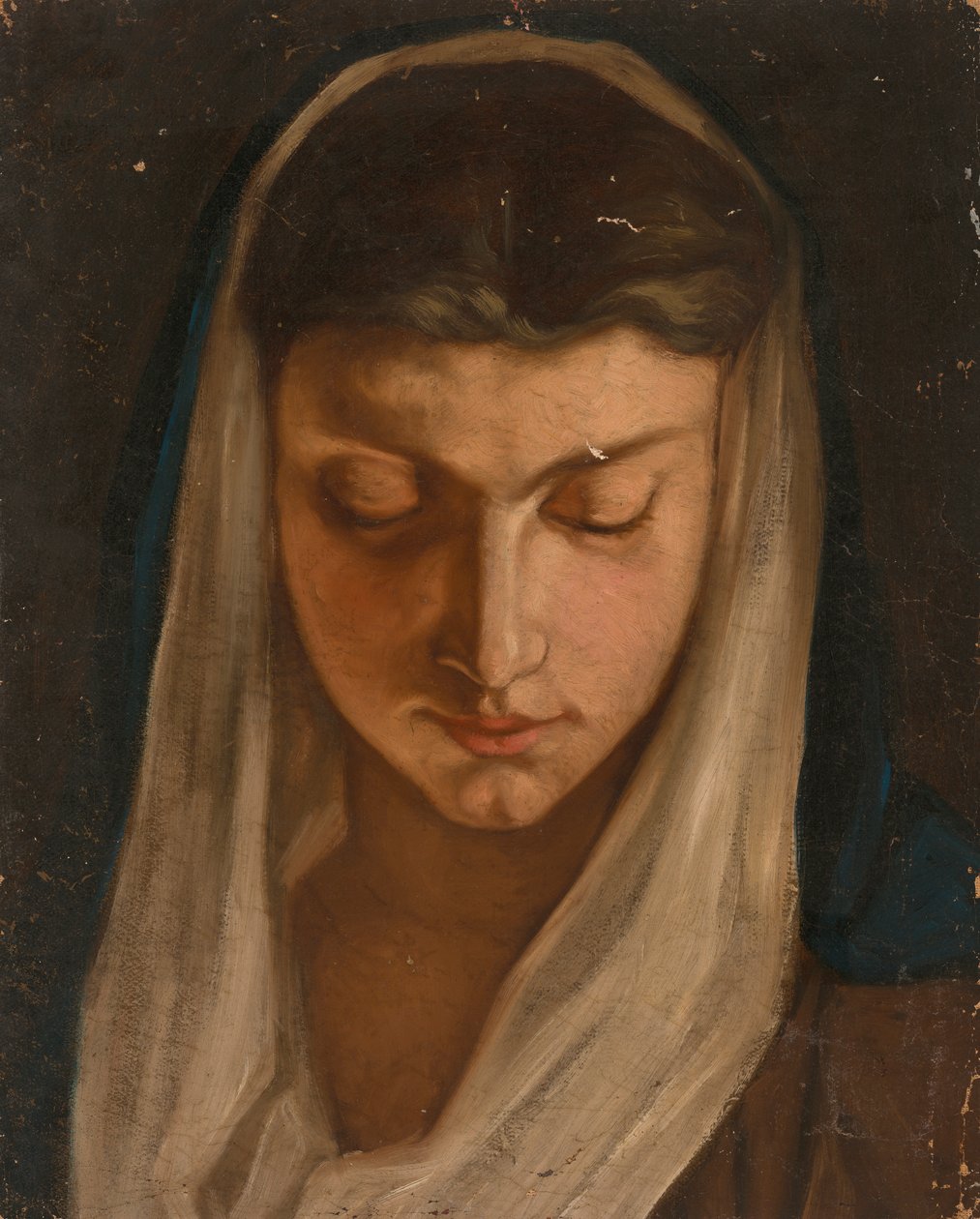Mujer con pañuelo en la cabeza de Severin Falkman