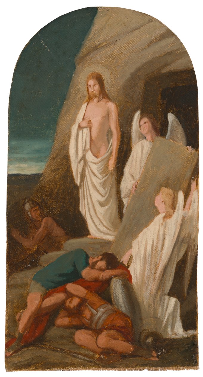 Diseño general del retablo de la iglesia de Sotkamo La resurrección de Cristo de Severin Falkman