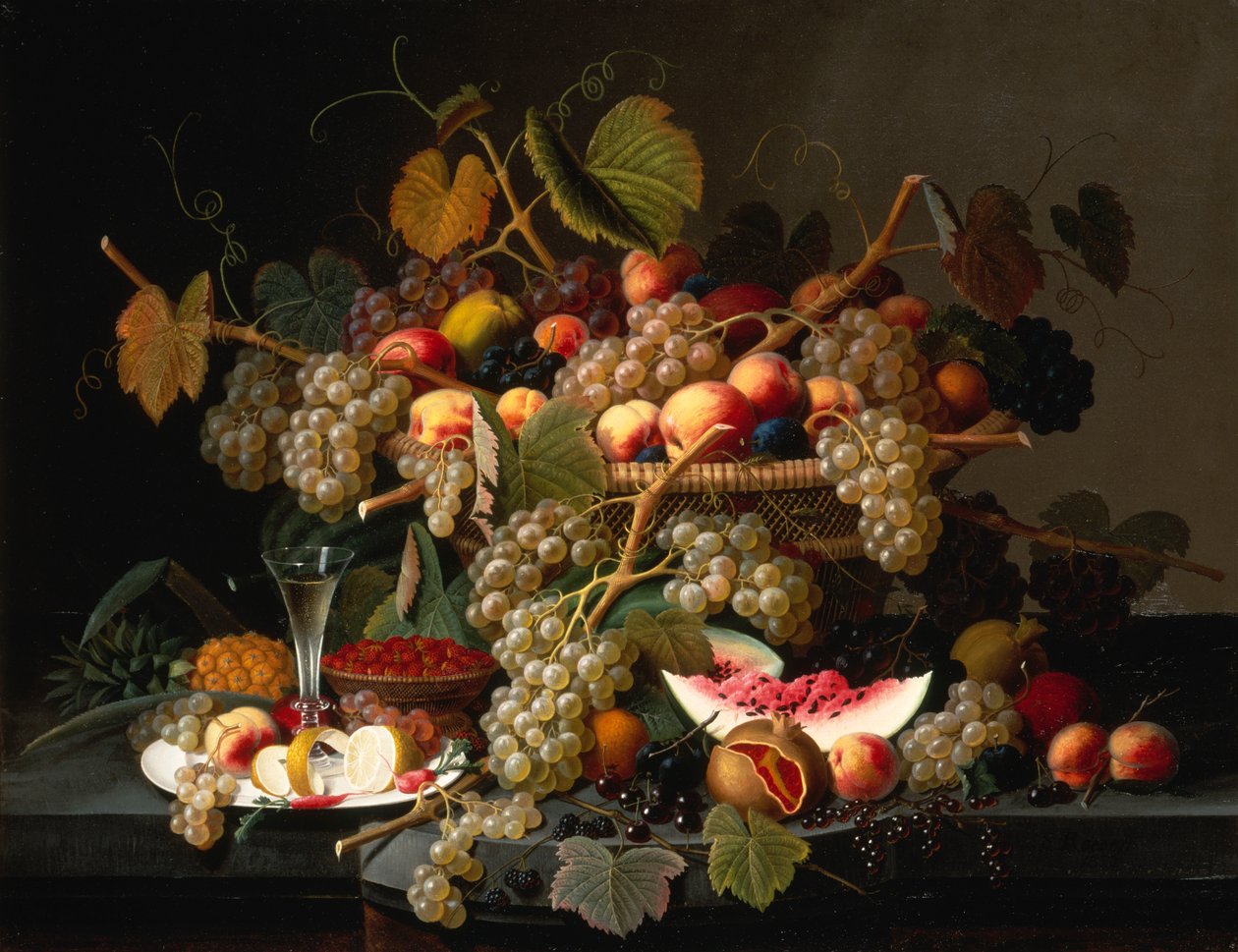 Naturaleza Muerta con Frutas, 1852 de Severin Roesen