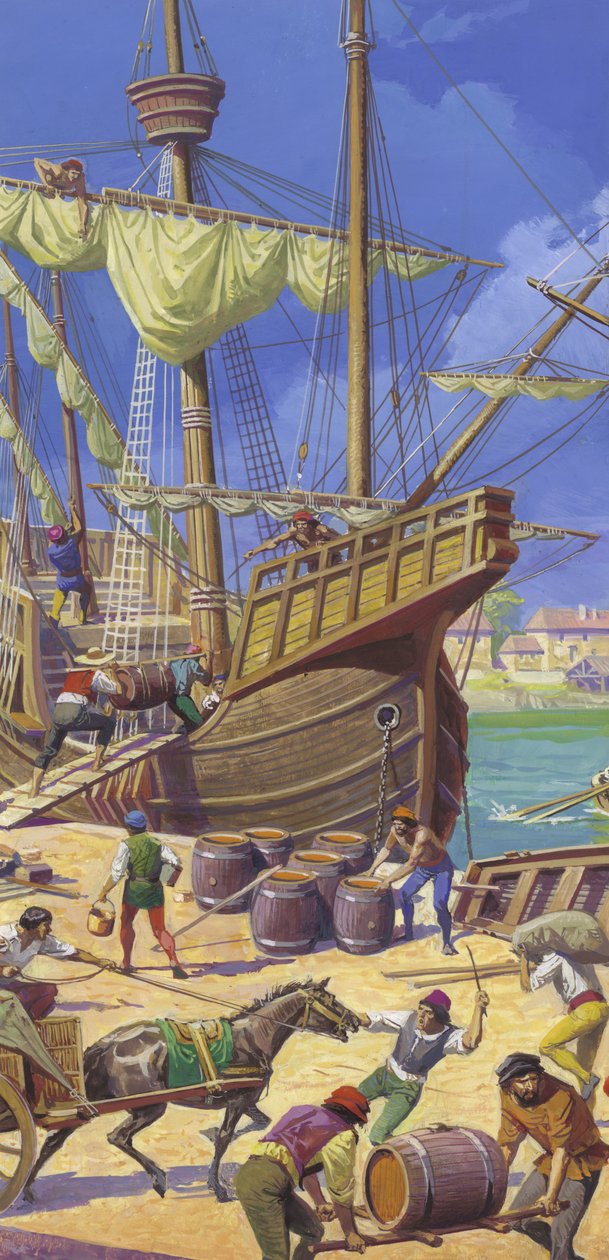 La flota de Fernando de Magallanes de Severino Baraldi