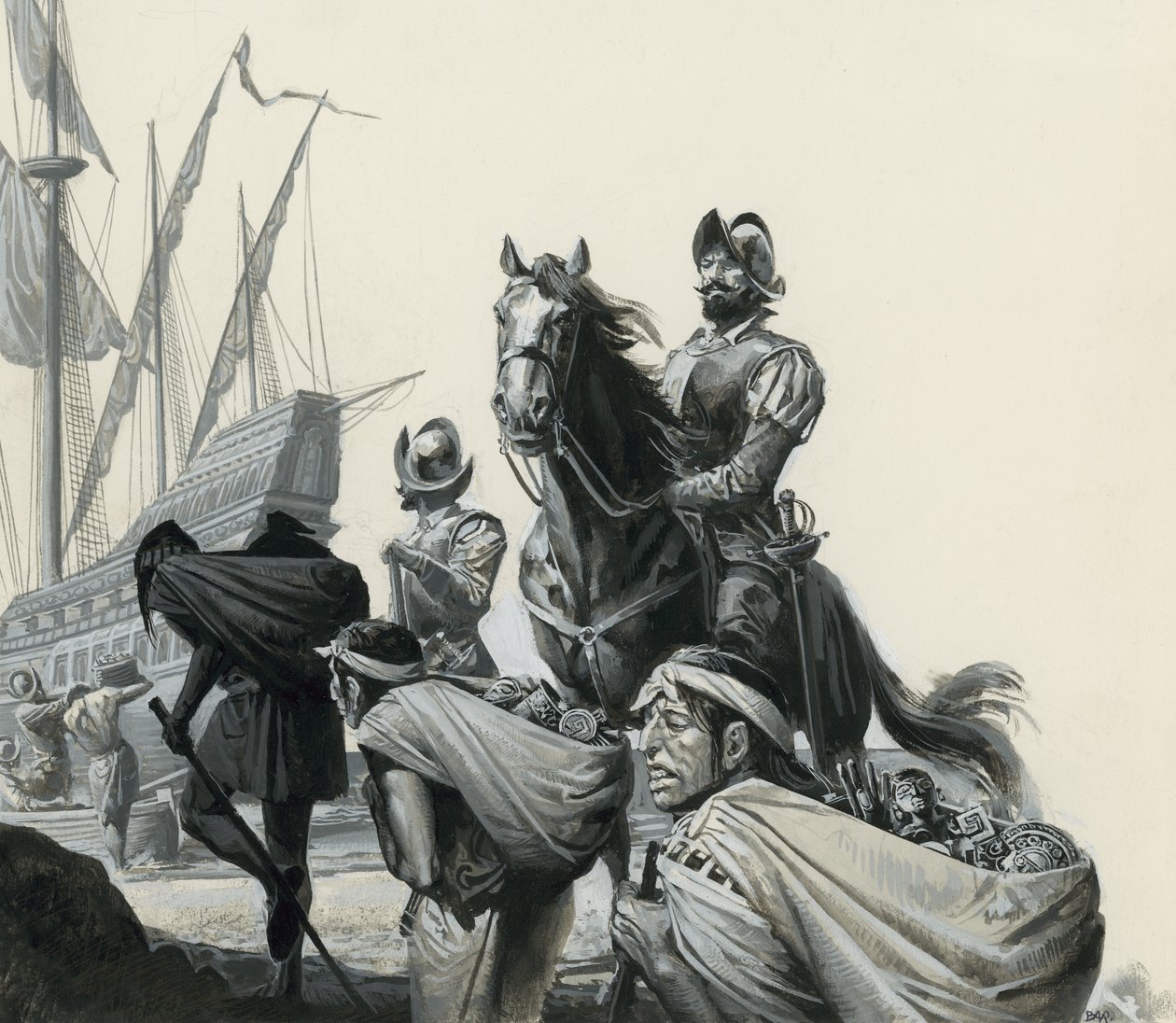 Francisco Pizarro and his Conquistadors de Severino Baraldi