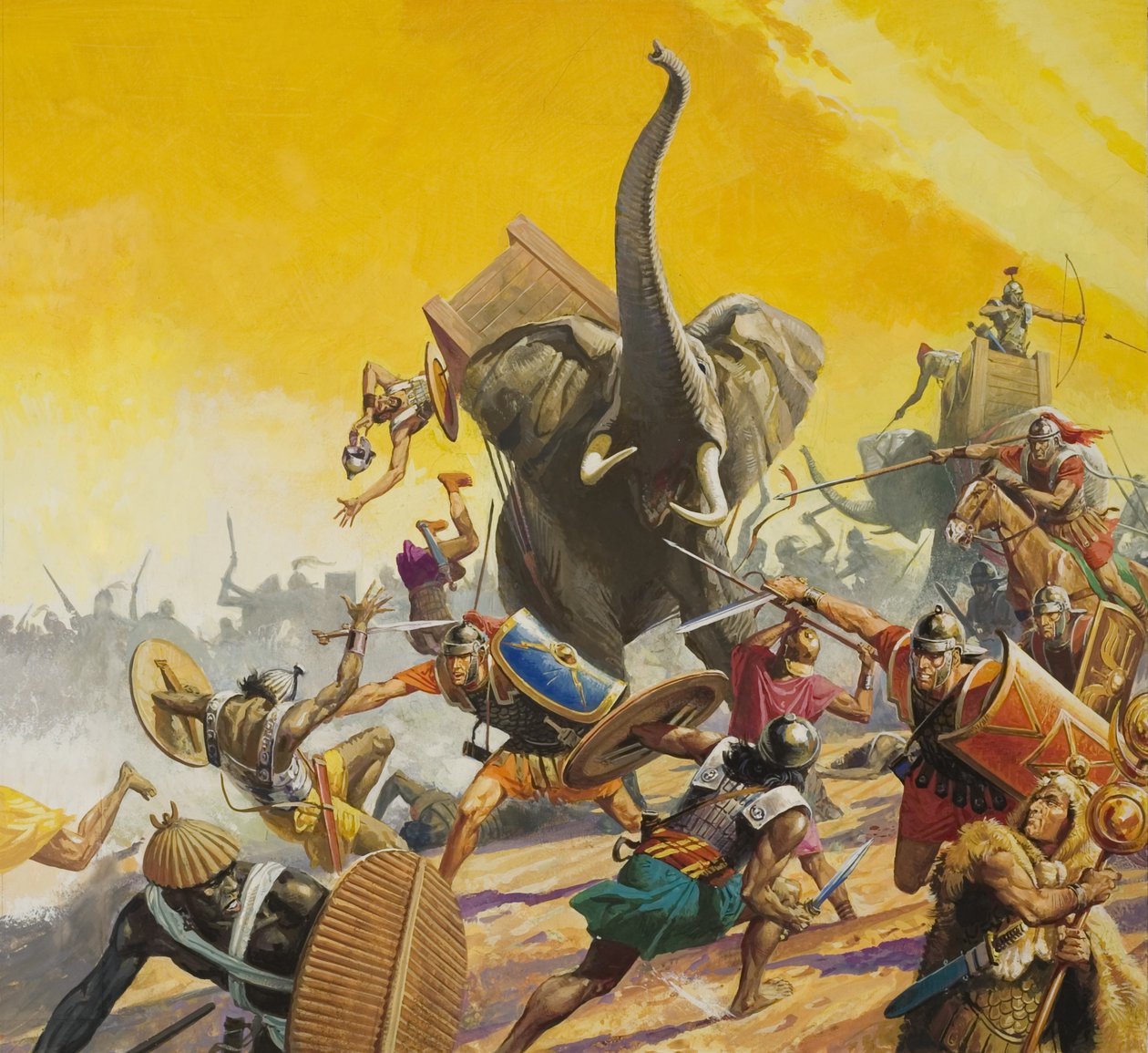 Aníbal y Escipión (gouache sobre papel) de Severino Baraldi