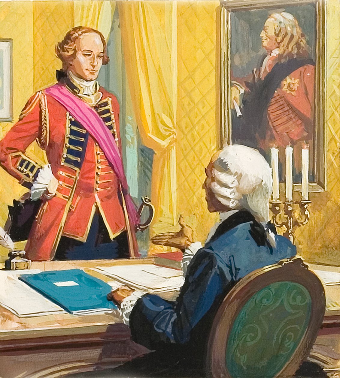James Wolfe nombrado por el Primer Ministro británico, William Pitt de Severino Baraldi