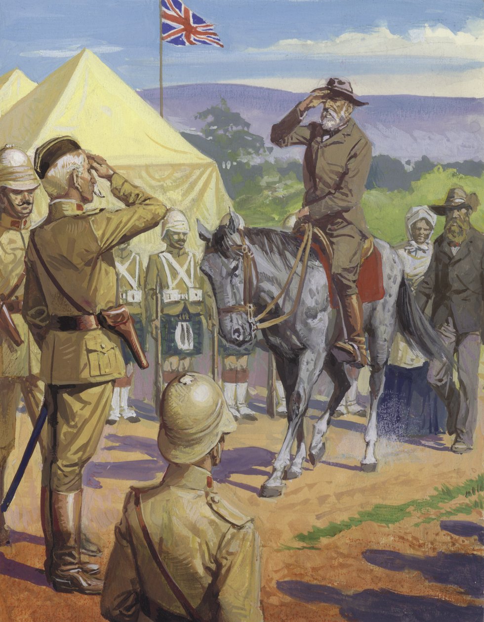 Pier Cronje rindiéndose a Lord Roberts de Severino Baraldi