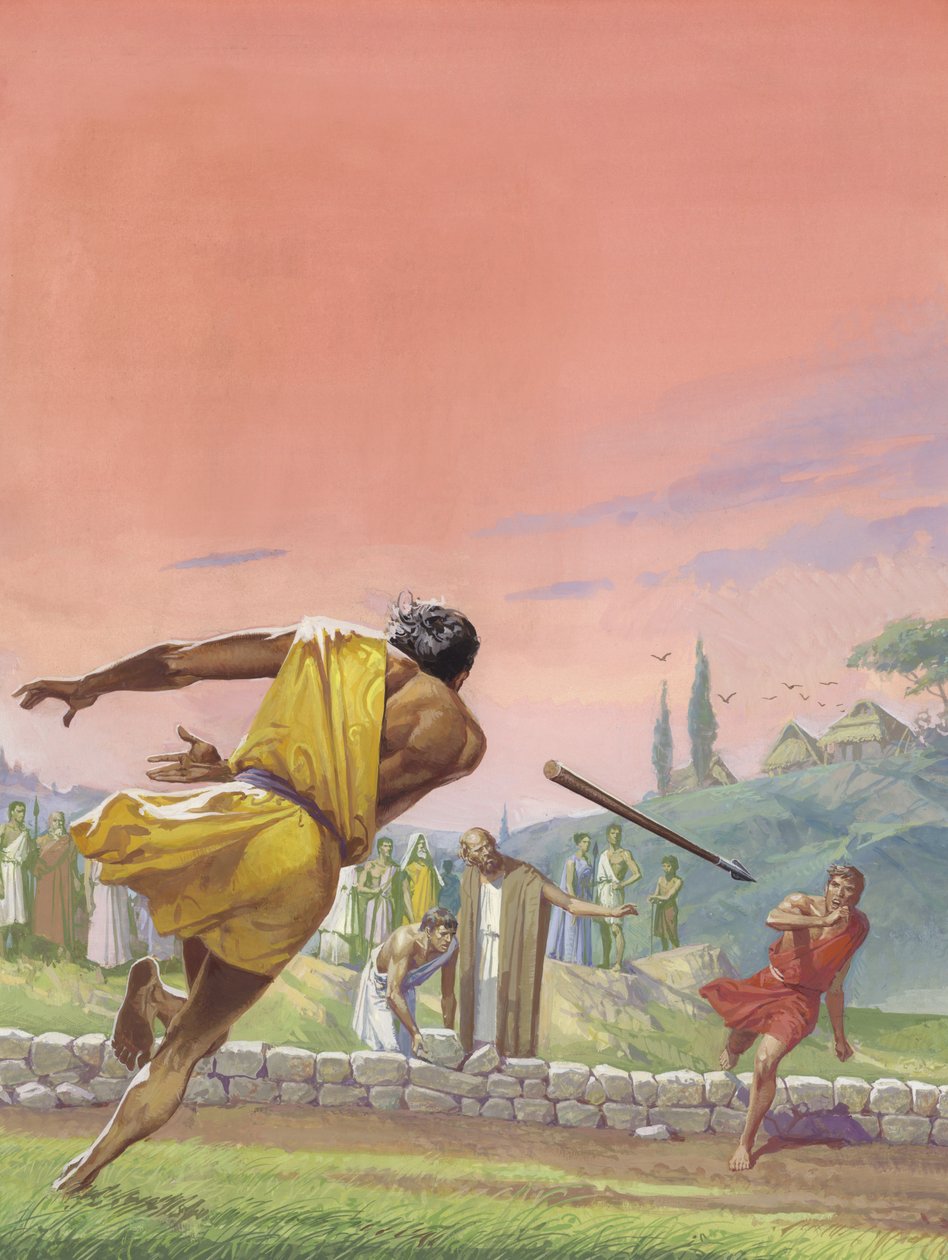Rómulo y Remo (gouache sobre papel) de Severino Baraldi