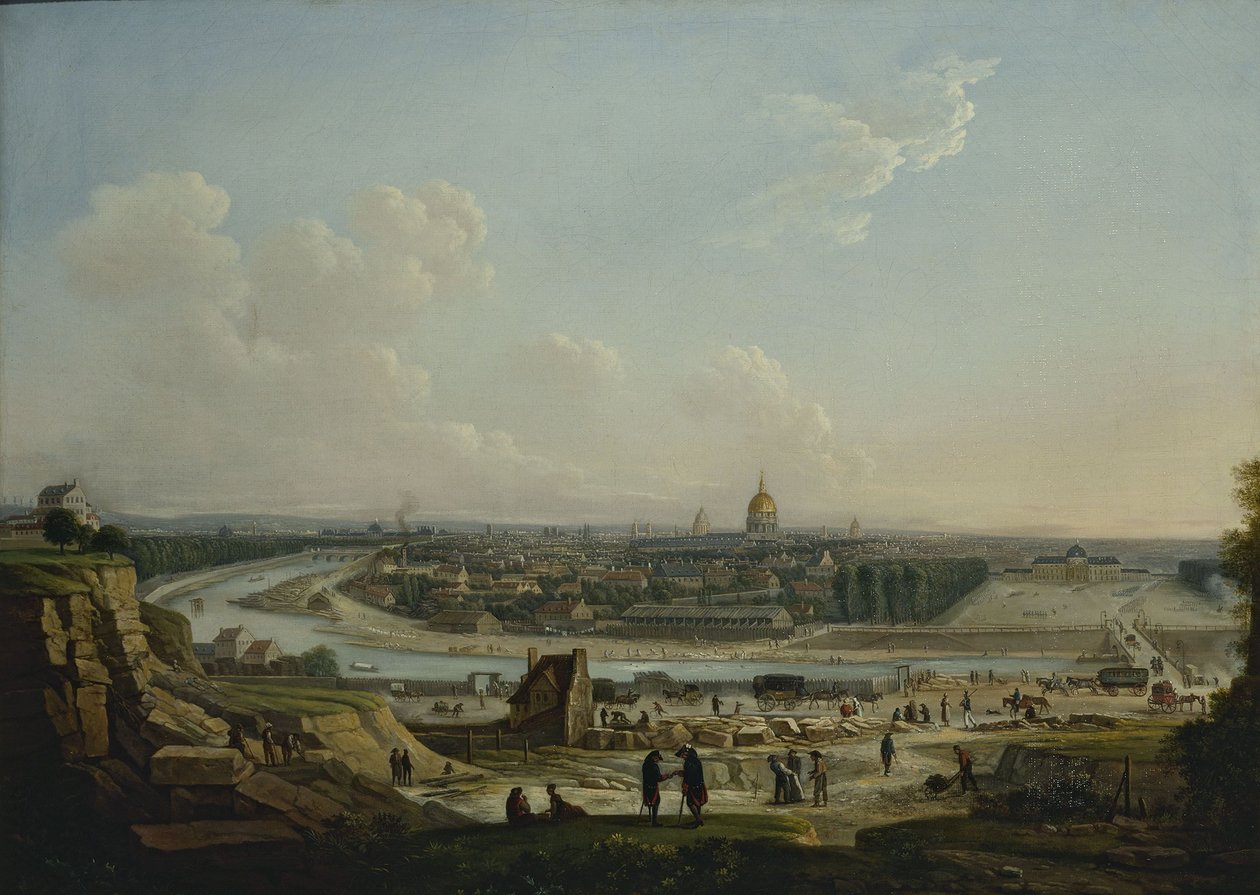 Vista general de París, tomada desde la colina de Chaillot, 1818 (óleo sobre lienzo) de Seyfert