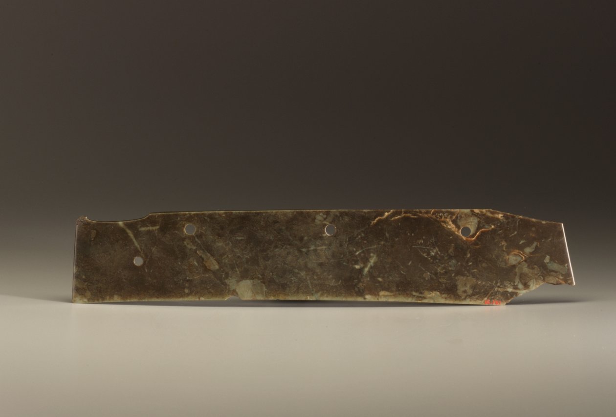 Implemento ceremonial (jade) de Shang Dynasty Chinese School