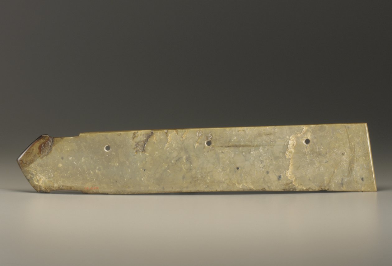 Objeto en forma de cuchilla grande tipo kuei de Shang Dynasty Chinese School