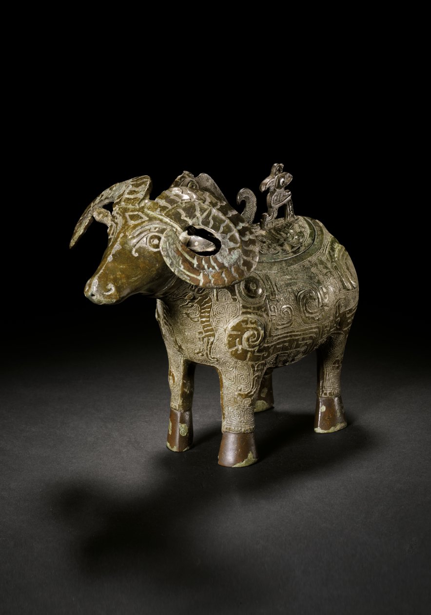Vasija ritual en forma de carnero, Gong, dinastía Shang tardía de Shang Dynasty Chinese School