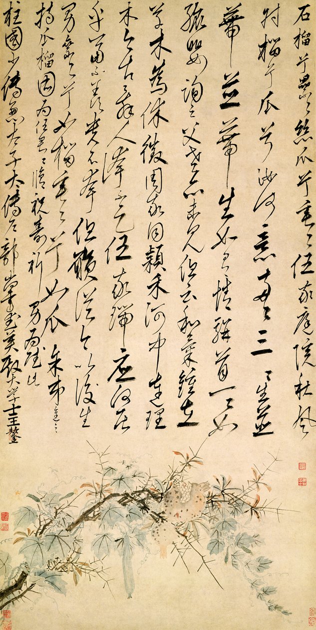 Oda a la Granada y la Vid de Melón, c.1506-1509 de Shen Zhou
