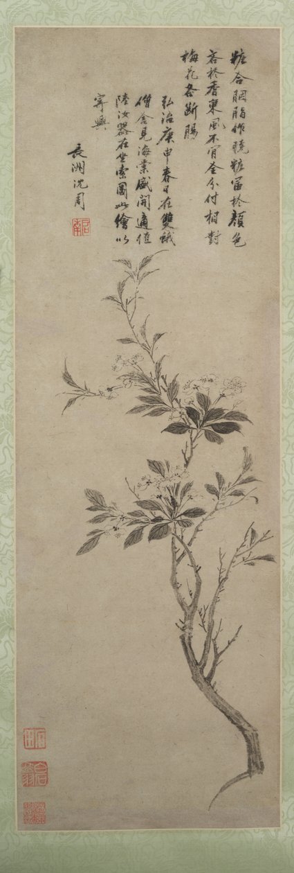 Manzano en flor, 1500 de Shen Zhou