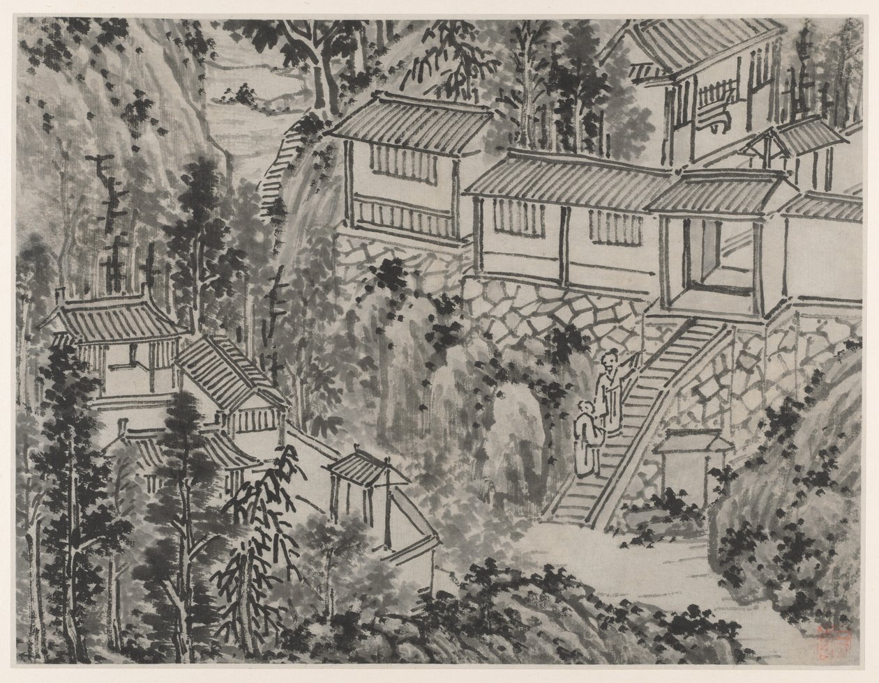 Doce vistas de la colina del tigre, Suzhou: El retiro de los pinos de Shen Zhou