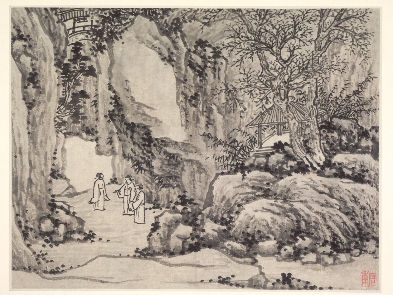 Doce vistas de la colina del tigre, Suzhou: El manantial de la espada, colina del tigre de Shen Zhou