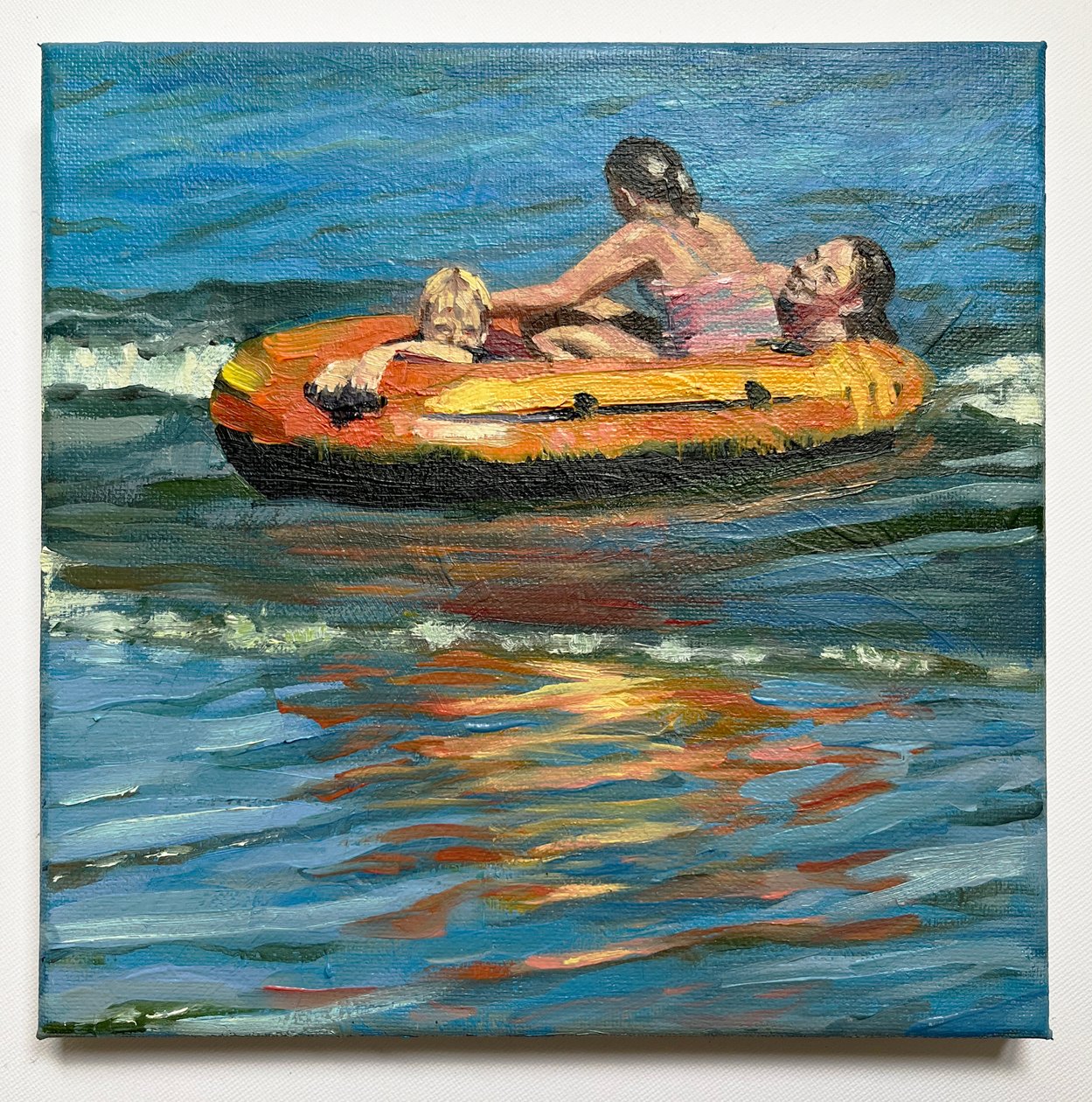 En las aguas con el bote, 2021 de Sheri Gee